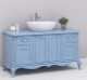 Chic bathroom furniture for vessel sink with 4 doors and 2 drawers