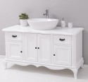 Chic bathroom furniture for vessel sink with 4 doors and 2 drawers