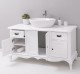 Chic bathroom furniture for vessel sink with 4 doors and 2 drawers