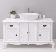 Chic bathroom furniture for vessel sink with 4 doors and 2 drawers