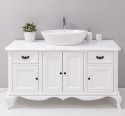 Chic bathroom furniture for vessel sink with 4 doors and 2 drawers