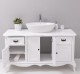 Chic bathroom furniture for vessel sink with 4 doors and 2 drawers