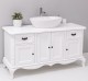 Chic bathroom furniture for vessel sink with 4 doors and 2 drawers