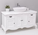 Chic bathroom furniture for vessel sink with 4 doors and 2 drawers