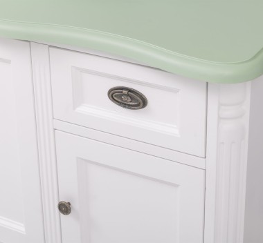 Chic bathroom furniture for vessel sink with 4 doors and 2 drawers