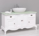 Chic bathroom furniture for vessel sink with 4 doors and 2 drawers