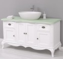 Chic bathroom furniture for vessel sink with 4 doors and 2 drawers