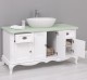 Chic bathroom furniture for vessel sink with 4 doors and 2 drawers