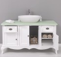 Chic bathroom furniture for vessel sink with 4 doors and 2 drawers