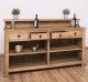 Bar with 4 drawers, 4 open compartments