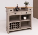 Bar counter with winerack, oak top