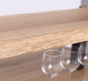 Raised bar counter, oak top