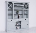 Bar furniture with support for glasses and bottle holder