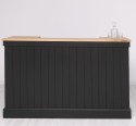 Bar counter with vertical stripes 180 cm , top oak