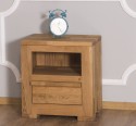 Bedside table with 1 drawers Wild Oak drawer on metal rail