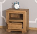 Bedside table with 1 drawers Wild Oak drawer on metal rail