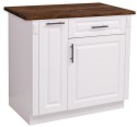 Modular kitchen Directoir, with retractable basket, 1 door, 1 drawer - with top pine