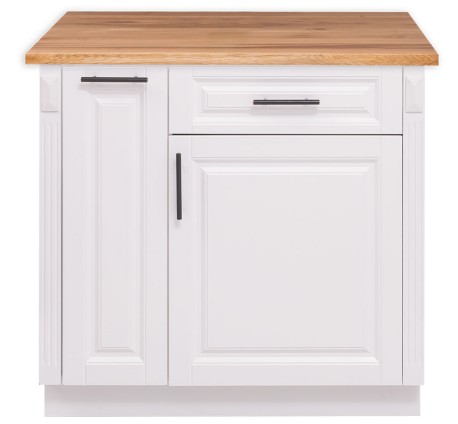 Modular kitchen Directoir, with retractable basket, 1 door, 1 drawer - with top oak