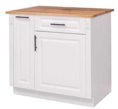 Modular kitchen Directoir, with retractable basket, 1 door, 1 drawer - with top oak