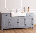 Kitchen furniture with double sink