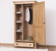Wardrobe With 1 Door And 1 Drawer with metal rails - Color_P001 - WAX