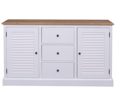 Buffet with 2 doors, 3 drawers, oak top, Shutter Collection