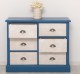 Chest of 6 drawers with metal rails - Color Corp_P045 - Color Drawers_P080 - DOUBLE COLORED