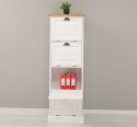 Narrow chest of drawers with 4 folding doors - Color Top_P002 - Color Corp_P004 - DOUBLE COLORED