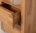 Shelf with two drawers Wild Oak, drawers on metal rails
