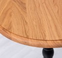 Round coffee table, oak top