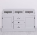 Buffet with 2 doors, 3 drawers, 3 compartments with glass door, BAS
