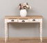 Console with turned legs, 3 drawers, oak top