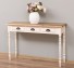 Console with turned legs, 3 drawers, oak top