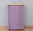 Wardrobe with 6 curved drawers, oak top, Directoire Collection