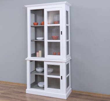 2-door display case sliding glass BAS + 2 large doors sliding glass SUP