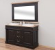 Bathroom cabinet for 2 sink, ornate, oak top - sink not included in the price