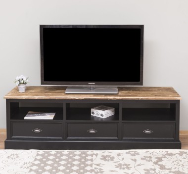 TV chest of drawers with 3 drawers and 3 open spaces