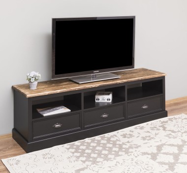 TV chest of drawers with 3 drawers and 3 open spaces