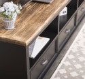 TV chest of drawers with 3 drawers and 3 open spaces