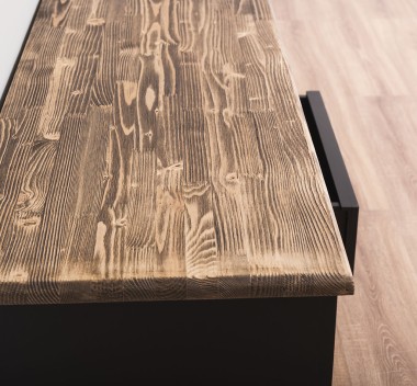 TV chest of drawers with 3 drawers and 3 open spaces