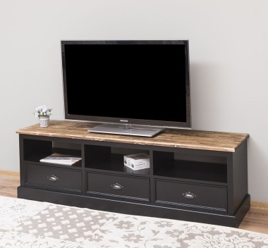 TV chest of drawers with 3 drawers and 3 open spaces