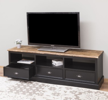 TV chest of drawers with 3 drawers and 3 open spaces