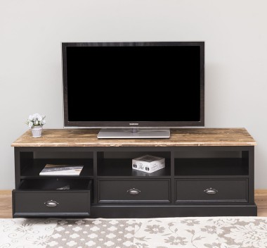 TV chest of drawers with 3 drawers and 3 open spaces