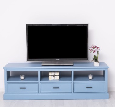 TV chest of drawers with 3 drawers and 3 open spaces