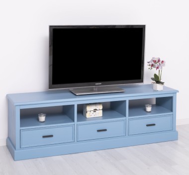 TV chest of drawers with 3 drawers and 3 open spaces