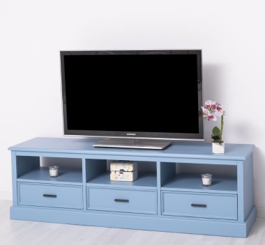 TV chest of drawers with 3 drawers and 3 open spaces