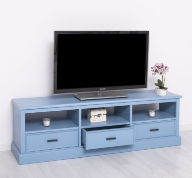 TV chest of drawers with 3 drawers and 3 open spaces