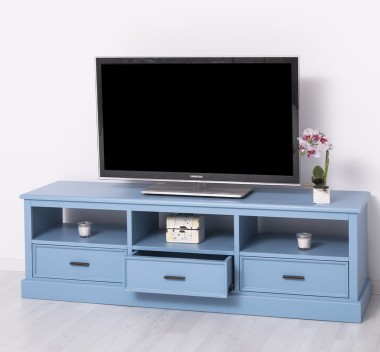 TV chest of drawers with 3 drawers and 3 open spaces