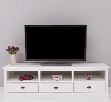 TV chest of drawers with 3 drawers and 3 open spaces