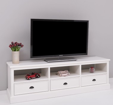 TV chest of drawers with 3 drawers and 3 open spaces